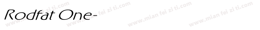 Rodfat One字体转换